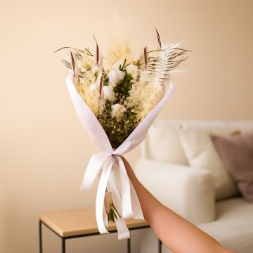 cyan dried flower bouquet main main lifestyle