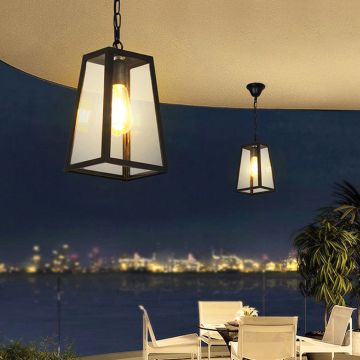 Onset Black Outdoor Hanging Light Large Main Lifestyle