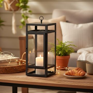 mesa metal lantern black main lifestyle