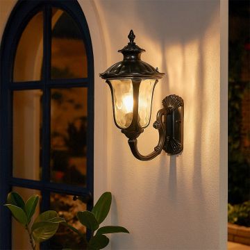 black villa outdoor wall lamp small main lifestyle