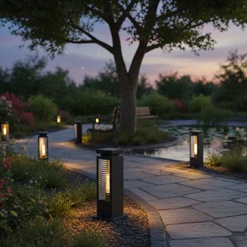 modern boxy outdoor pathway light main lifestyle