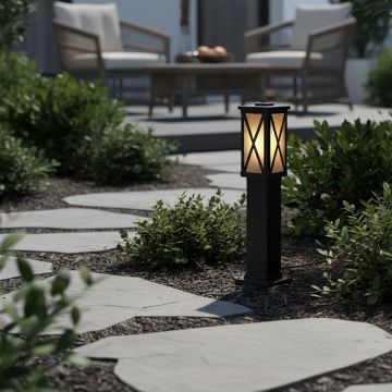 crossway outdoor pole light black main lifestyle