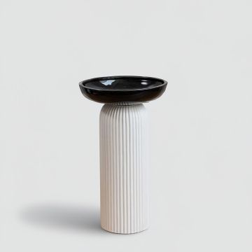 Saleban White Ceramic Flower Vase Large White Background