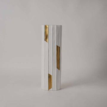 Elice Ceramic Floor Vase White White Background 1
