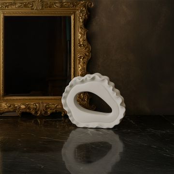 Loop White Ceramic Decorative Item Main Lifestyle