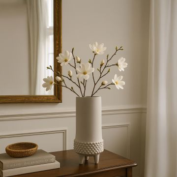 yuu ceramic vase grey main lifestyle