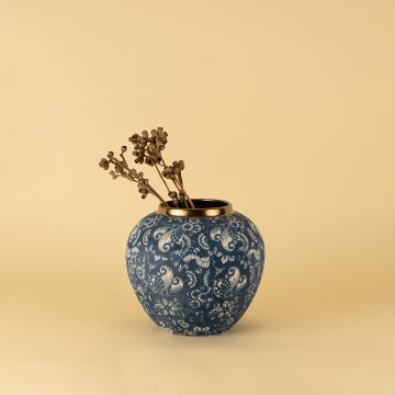 Chinese Blue Retro Vase Small Lifestyle
