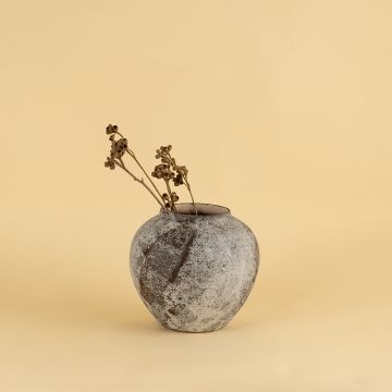 Retro Stoneware Vase Small Lifestyle