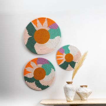 Chromatic Weave Wall Basket Medium Lifestyle