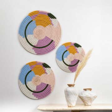Woven Wall Basket Decor Medium Lifestyle