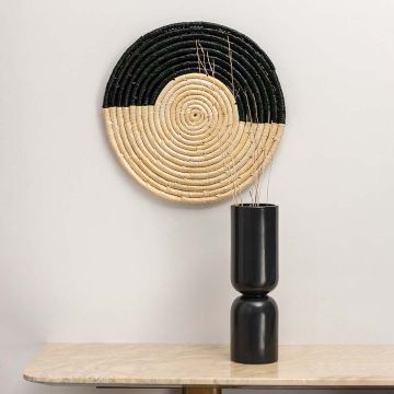 Midnight Handwoven Wall Hanging Basket Lifestyle