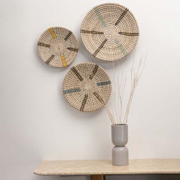 Rays Handwoven Wall Basket Lifestyle