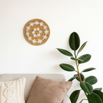 candy tinge hand woven sabai grass wall basket main main lifestyle