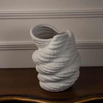 Decorative Ceramic Vase - White White Background-1