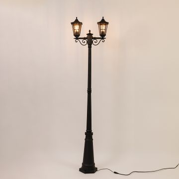 Kongzi Linear Outdoor Pole Lamp light on white background