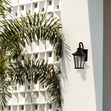 Bungalow Open Outdoor Wall Light Black lifestyle