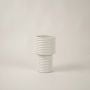 Cararra White Ceramic Flower Vase Large White Background