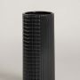 Closeup of black ceramic vase highlighting its textured pattern and glossy finish perfect for refined modern home styling.
