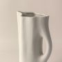 Toby White Ceramic Vase Closeup