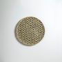 Bamboo Boho Tray Wall Basket Beige Black Lifestyle
