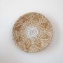 Yuto Handwoven Sabai Grass Wall Hanging Basket White Medium Lifestyle
