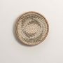 Ripple Handwoven Wall Basket White Background