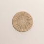Pearl Handwoven Wall Basket White Background