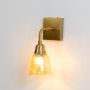 relic antique elbow wall light glass shade light on white background